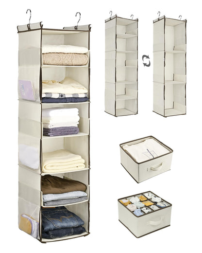 ULG 1 Pack Over Door Organizer with 5 Large Pockets 10 Mesh Side Pockets, 44 lbs Weight Capacity Hanging Storage Organizer with Clear Window Kids Toys, Shoes, Diapers, Dark Grey, 5 Layers