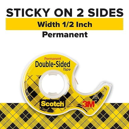 Scotch Double-Sided Tape, 2 Dispensers/Pack(137DM-2)