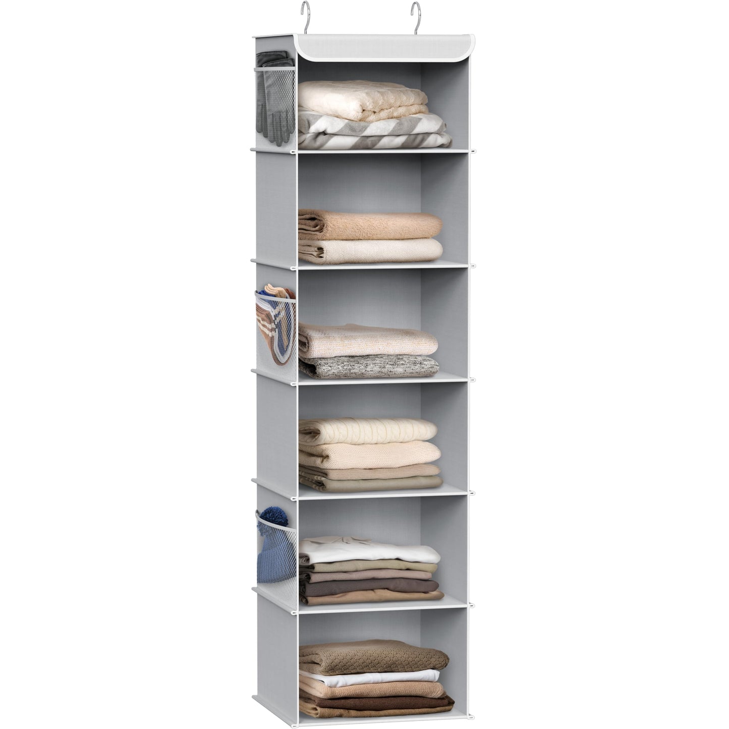 Simple Houseware 5 Shelf Hanging Closet Organizer, Gray
