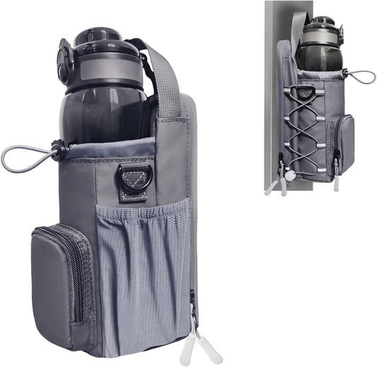 Magnetic Gym Bag for Men and Women, Magnetic Water Bottle Holder for Gym, Small Gym Bag, Gym Gifts for Women and Men (Gray)