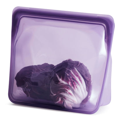 Stasher Premium Silicone Reusable Food Storage Stand-Up Mini Bag, Aqua, Microwave, Sous Vide, Dishwasher, Oven and Freezer Safe, BPA Free, Leak-free, Eco-friendly, 28 Oz