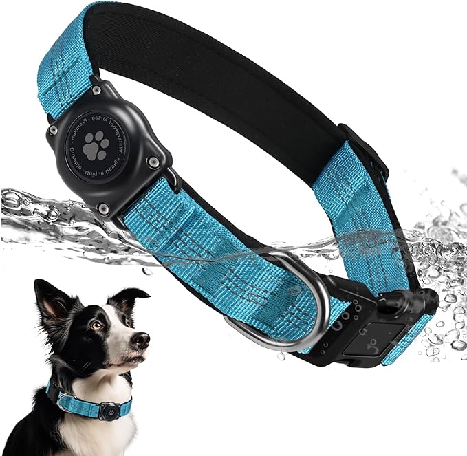 PawSecure Pro Reflective Airtag Dog Collar
