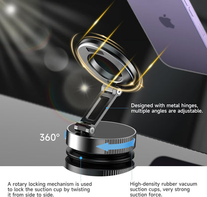 360°Adjustable Vacuum Magnetic Phone Holder for Your Car [96+LBS Suction & 2800gf Magnetic & Hands-Free Suction Cup] Car Mount for Car/Gym/Shower.Car Phone Holder for Magsafe iPhone16 ProMax 15 14 13