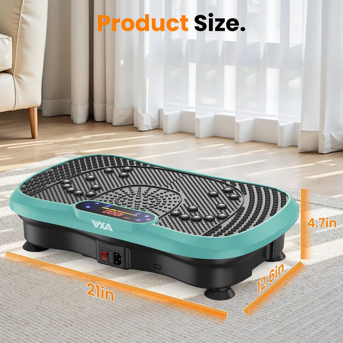 AXV Vibration Plate Fitness Platform Exercise Machine Vibrating Lymphatic Drainage Shaking Full Body Shaker Workout Vibrate Stand Shake Board Sport Gym for Weight Loss Fat Burner for Women Men