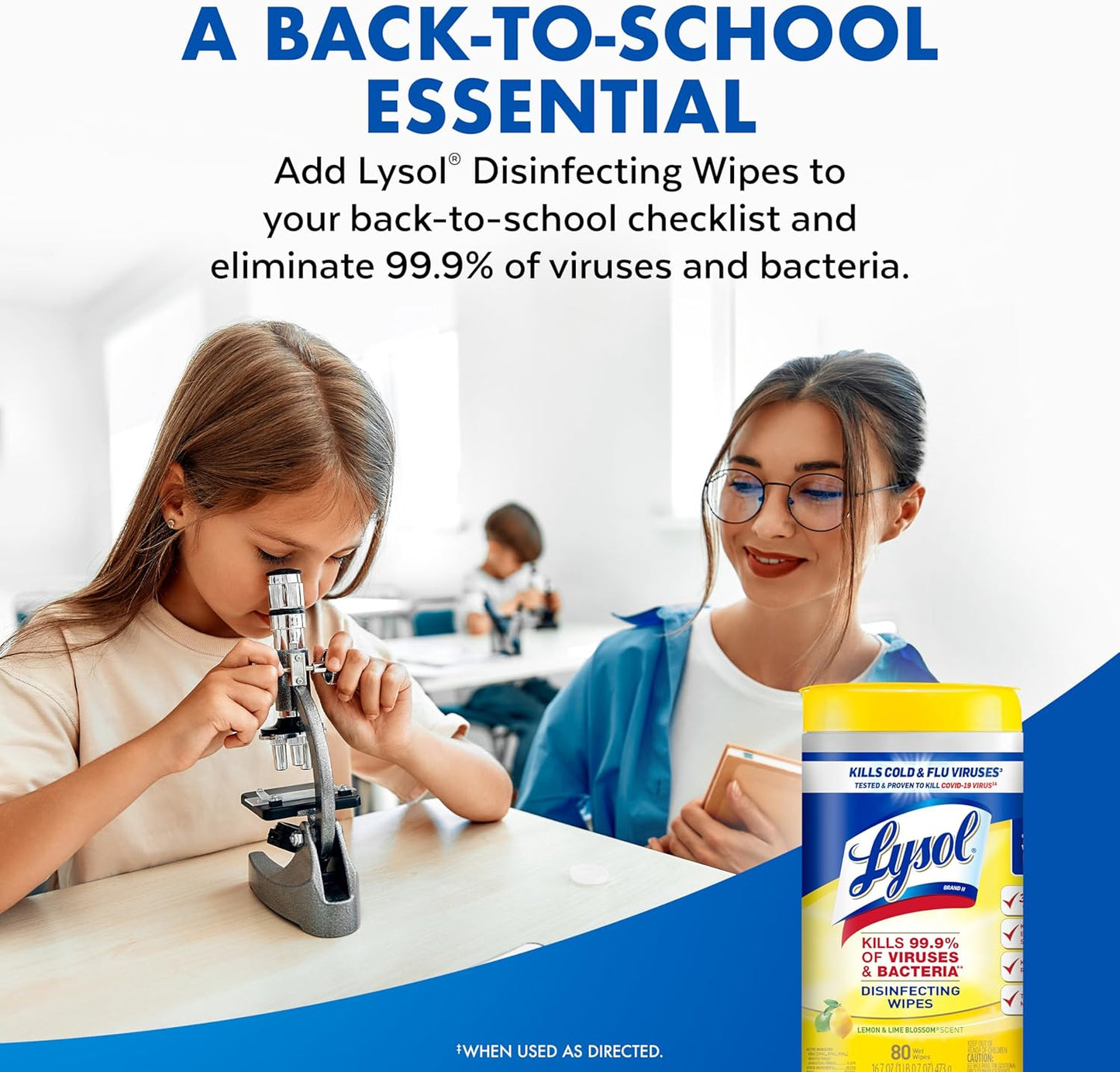 Lysol Disinfecting Wipes (Pack of 4) Lemon & Lime Blossom.