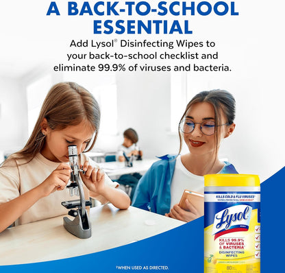 Lysol Disinfecting Wipes (Pack of 4) Lemon & Lime Blossom.
