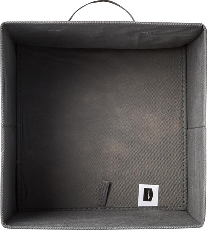 Amazon Basics Cube Organizer Storage Bins Handles, Collapsible Fabric, Pack of 6, 13"x13"x13", Gray