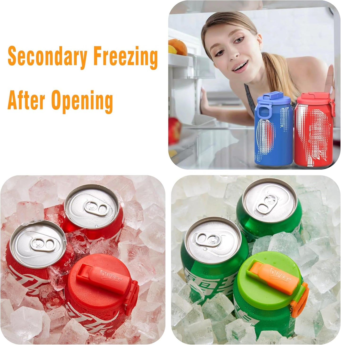 6 pack 6 color Soda Can Lids with Straws, Reusable Silicone Straws Soda ​Can Covers, BPA-Free,Airtight Seal, Easy to Use, Prevents Spills, Fits Standard Cans. (Colour mixture)