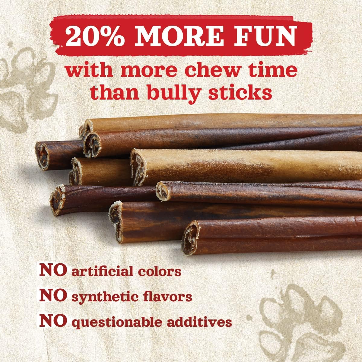 ChewStrong Natural Collagen Sticks – 6” (20 Pack)