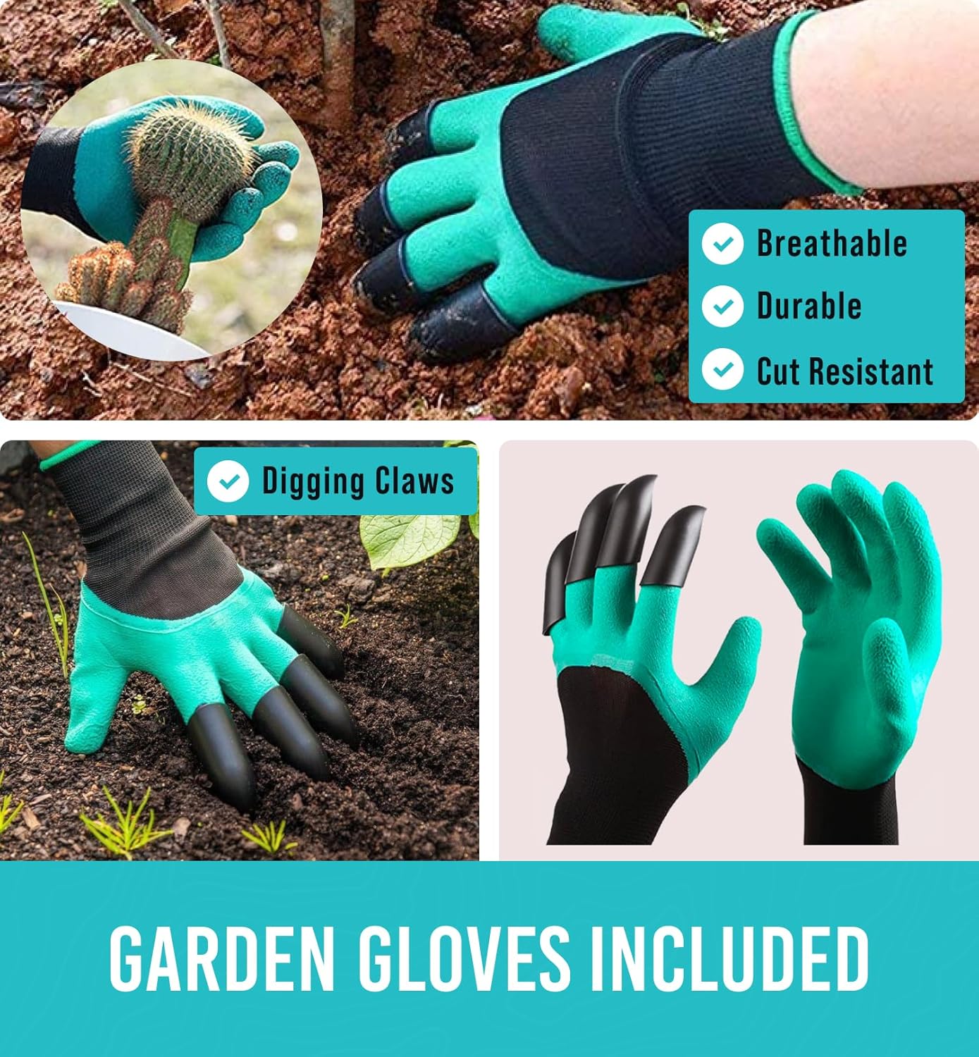 Heavy Duty Garden Tools 22 Pieces Floral Set - Rust Proof, Non-Slip, Durable Gardening Supplies - Ergonomic Hand Tools - Ideal Gardening Gifts for Women