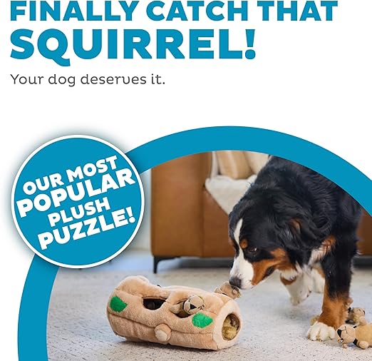 Outward Hound Hide-A-Squirrel  Plush Dog Puzzle Toy, XL