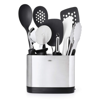 OXO Good Grips 15-Piece Everyday Kitchen Utensil Set, Silver