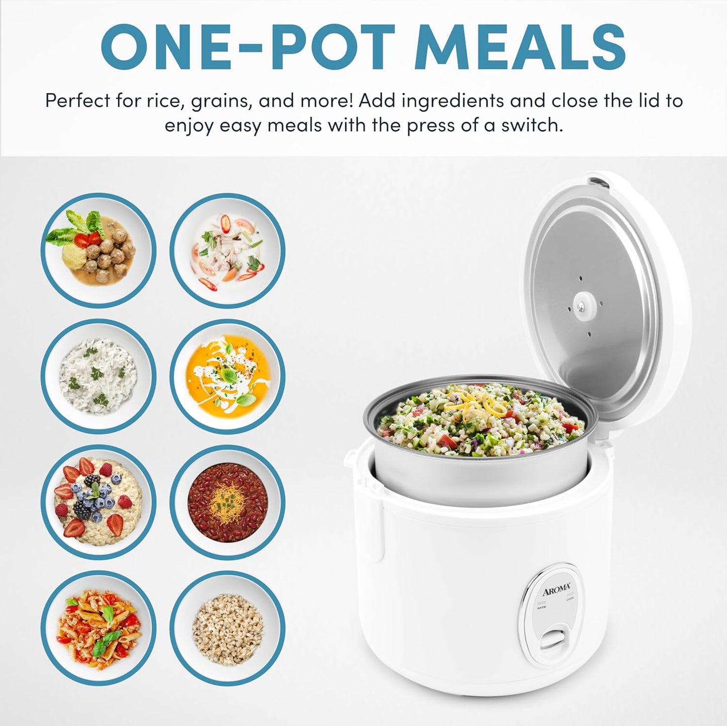 Aroma Housewares 8-Cup (Cooked) (4-Cup UNCOOKED) Cool Touch Rice Cooker (ARC-914S)