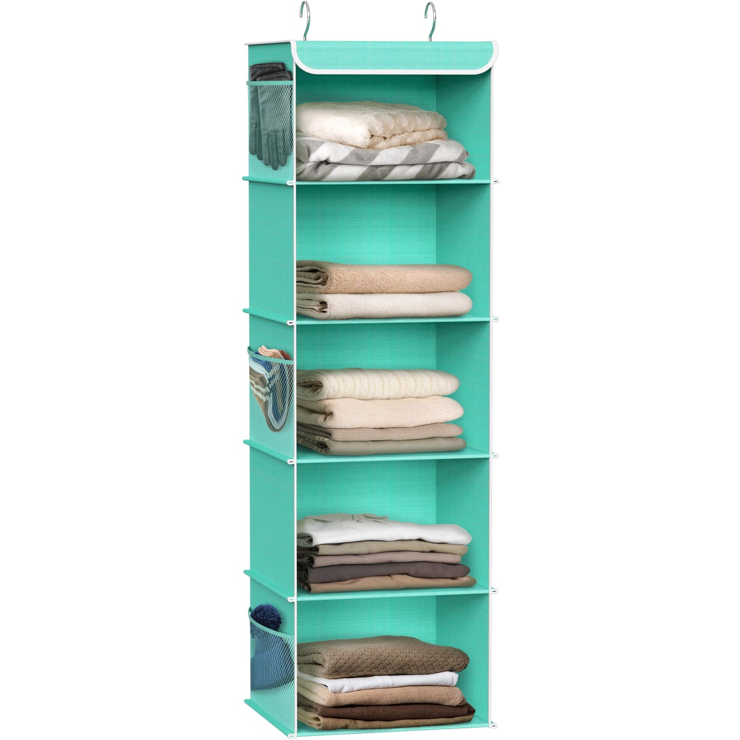 Simple Houseware 5 Shelf Hanging Closet Organizer, Gray