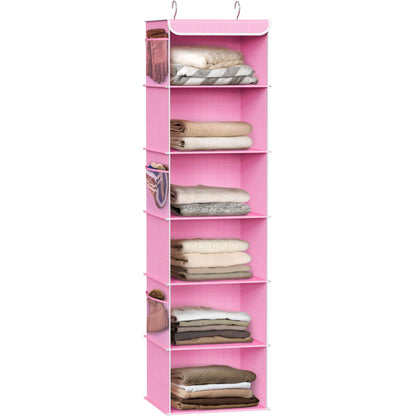 Simple Houseware 5 Shelf Hanging Closet Organizer, Gray