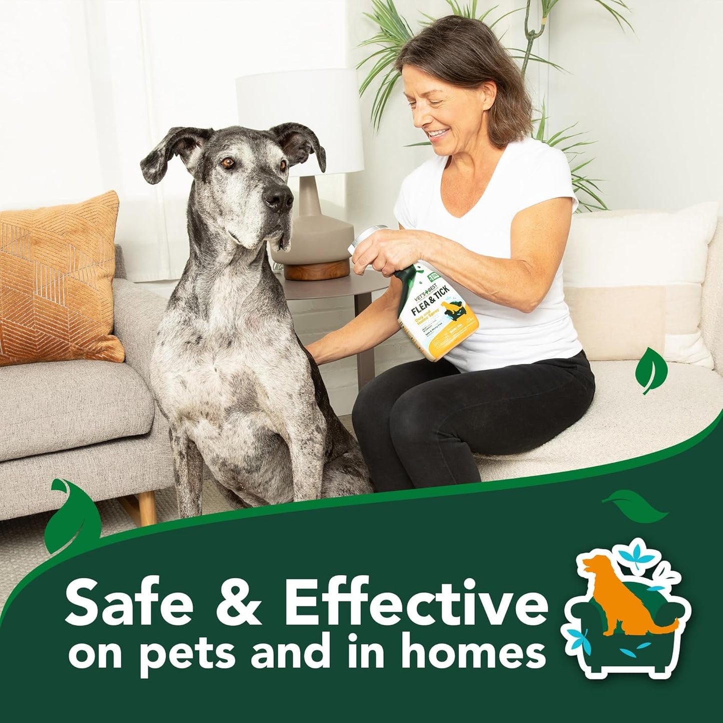 Vet’s Best Flea and Tick Home Spray for Dogs, 32OZ