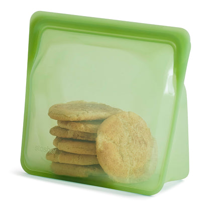 Stasher Premium Silicone Reusable Food Storage Stand-Up Mini Bag, Aqua, Microwave, Sous Vide, Dishwasher, Oven and Freezer Safe, BPA Free, Leak-free, Eco-friendly, 28 Oz