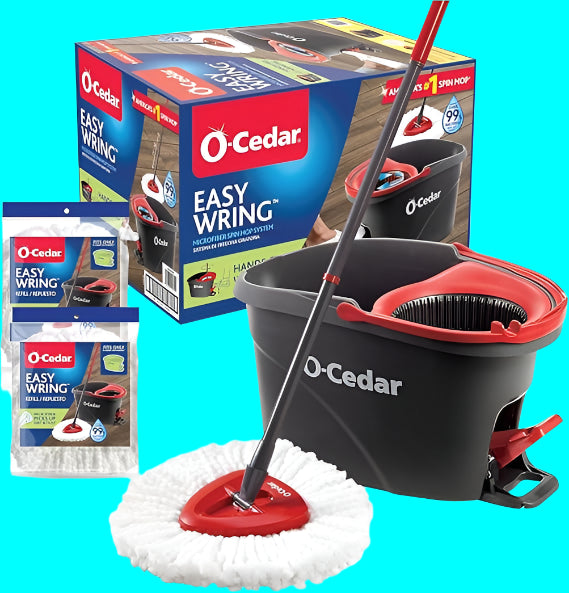 O-Cedar EasyWring Microfiber Spin Mop & Bucket