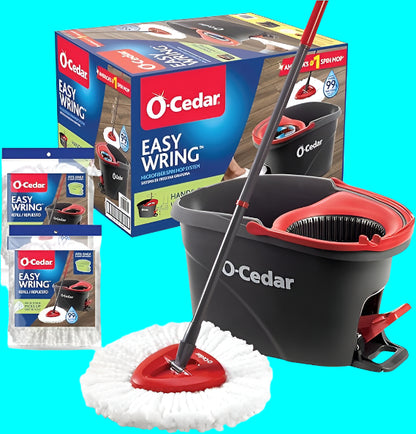 O-Cedar EasyWring Microfiber Spin Mop & Bucket
