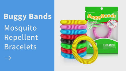 Anti Mosquito Bracelets, 24 Pack Individually Wrapped, DEET Free, Natural and Waterproof Band