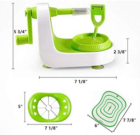 Multi-Function Fruit Peeler,Rotary Mango/Potato Peeler Corer, Peel Safely and Quickly, with Fruit Cutter & Fruit panel,Peeling a Fruit in Seconds(Green)