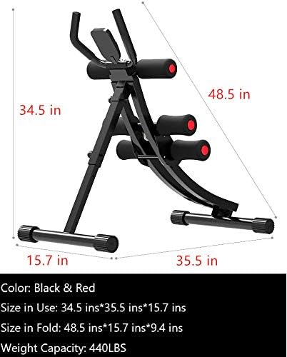 Fitness Core & Abdominal Trainers AB Workout Machine Home Gym Strength Training Ab Cruncher Foldable Fitness Equipment