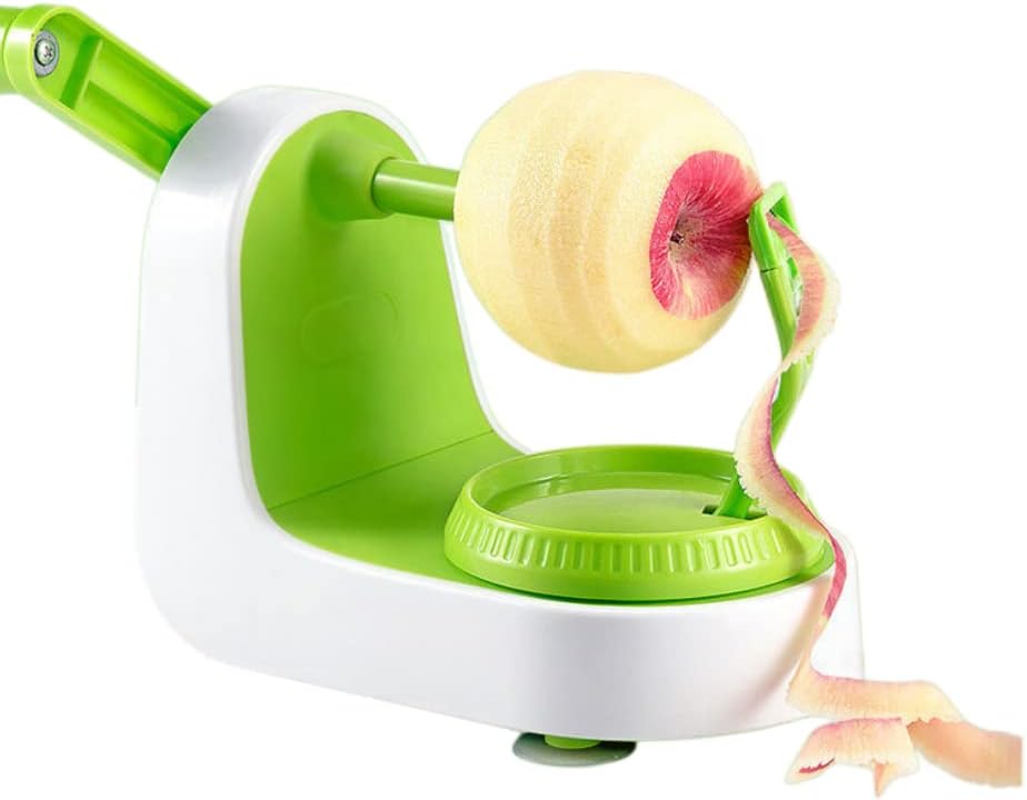 Multi-Function Fruit Peeler,Rotary Mango/Potato Peeler Corer, Peel Safely and Quickly, with Fruit Cutter & Fruit panel,Peeling a Fruit in Seconds(Green)