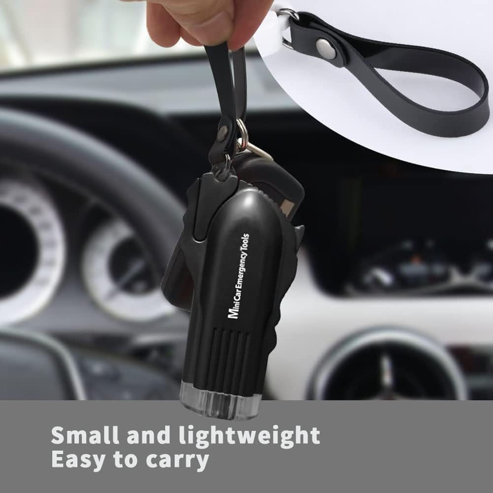 Car Safety Hammer Spring Loaded Window Breaker Glass Breaker and Seat Belt Cutter Emergency Escape Tool