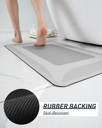 -Bath Rug-Quick Dry Absorbent Rubber Backed Thin Bathroom Rugs Fit Under Door-Bath Mats for Bathroom Floor Mat in Front of Sink-Shower Rug 17"X27.5"