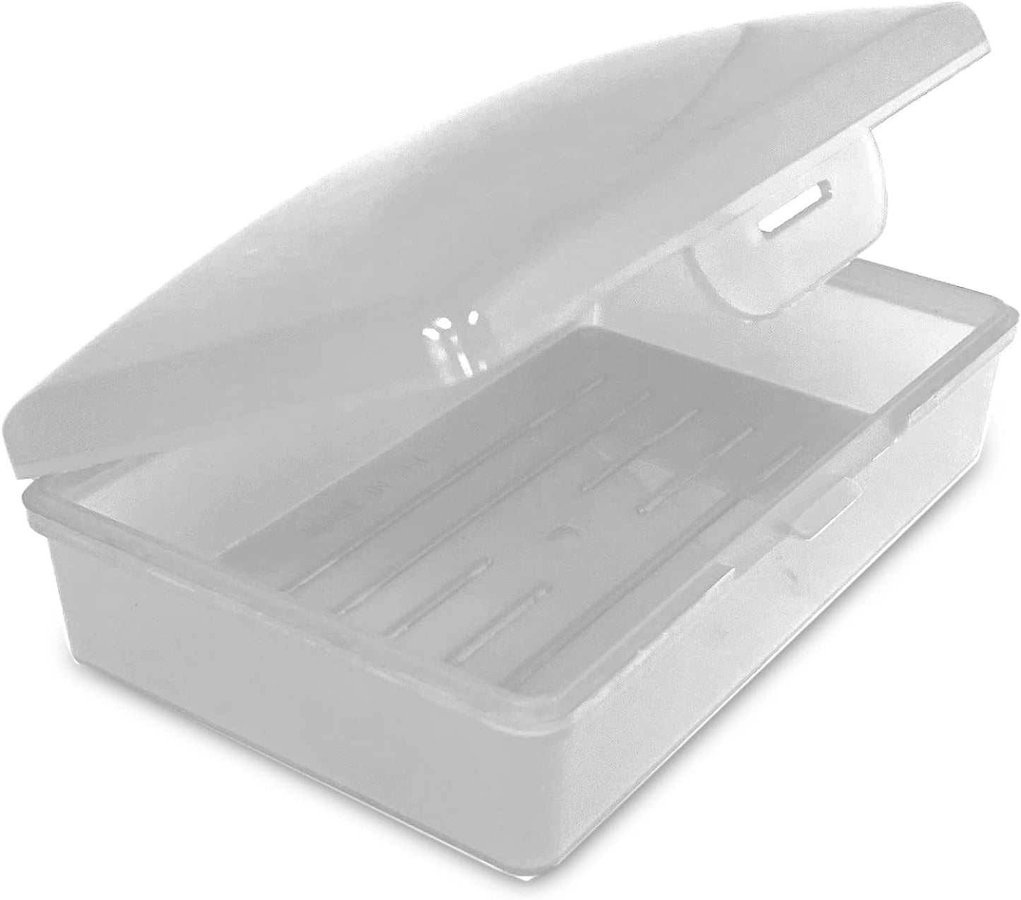 American Comb Travel Soap Box with lid - Clear White - Perfect for Traveling, Gym, or Storage. Made in The USA.