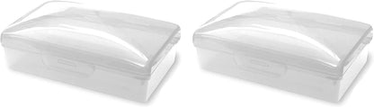 American Comb Travel Soap Box with lid - Clear White - Perfect for Traveling, Gym, or Storage. Made in The USA.