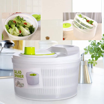 kitchen Capacity 3L Salad Spinner Vegetable Washer Fruit Veggie Bowl Collapsible Salad Spinner with Lid Veggie Dryer Set for Kitchen Tools of Lettuce Dryer Salad Shooter Small Salad Spinner