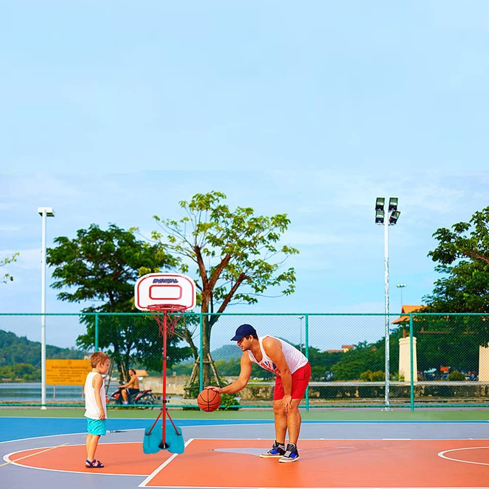 FIRST- RATE Basketball Hoop for Kids Toddler Toys Portable Adjustable Height 3.2FT-6.6FT with 3 Balls Mini Basketball Hoops Indoor Goals Youth Outdoor Gifts Boy Girl Age 3 4 5 6 7 8 Year Old Backyard Game