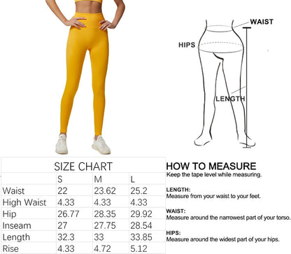 Workout High Waist Legging for Women, Buttery Soft Yoga Legging Stretch Pants Butt Lifting Tummy