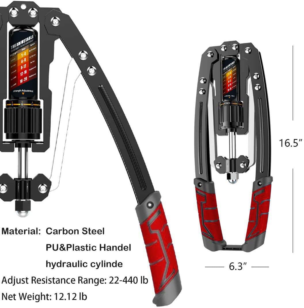 BIG EAST MOUNT Twister Arm Exerciser - Adjustable 22-440lbs Hydraulic Power, Home Chest Expander, Shoulder Muscle Training Fitness Equipment, Arm Enhanced Exercise Strengthener.