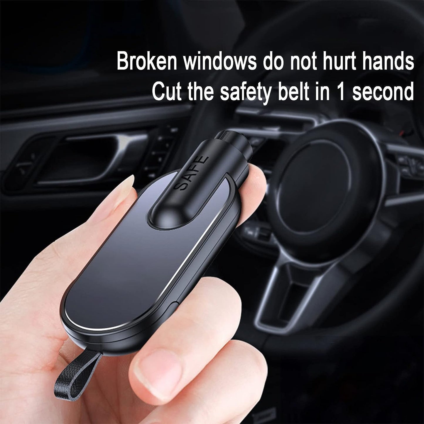 Car Safety Hammer Spring Loaded Window Breaker Glass Breaker and Seat Belt Cutter Emergency Escape Tool