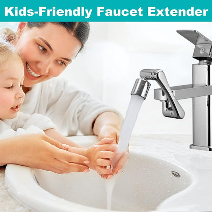 1440° Faucet Extender 2 PCS, 2 Outlet Mode 1080° Rotatable Faucet Aerator + 360° Swivel Faucet Attachment Multifunctional Extension, Splash Filter Kitchen Faucet Extender for Bathroom Sink