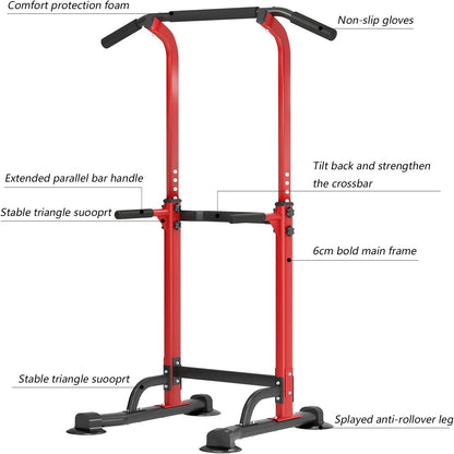 Station Pull Up Bar for Home Gym Adjustable Height Strength Training Workout Equipment,Pull Up Bar Station