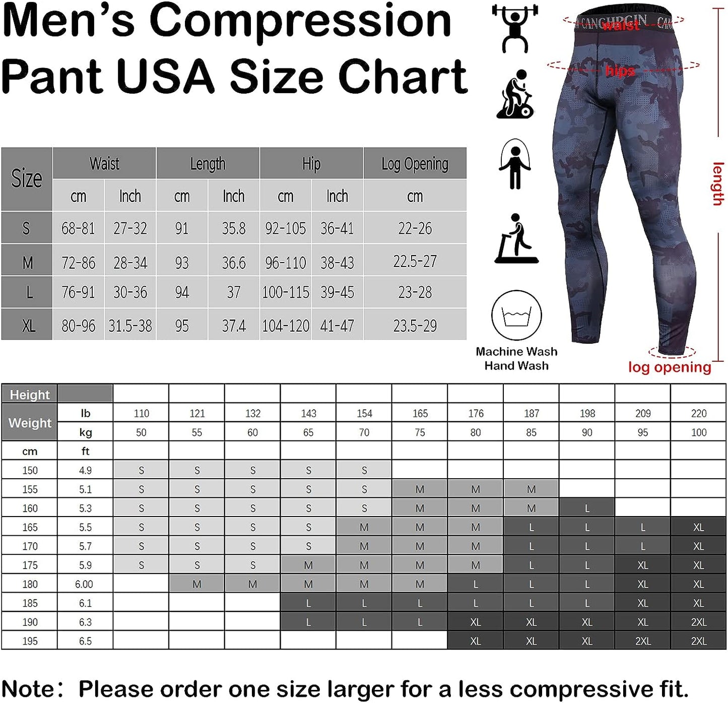 Compression Pants Men UV Blocking Running Tights 1 or 2 Pack Gym Yoga Leggings for Athletic Workout