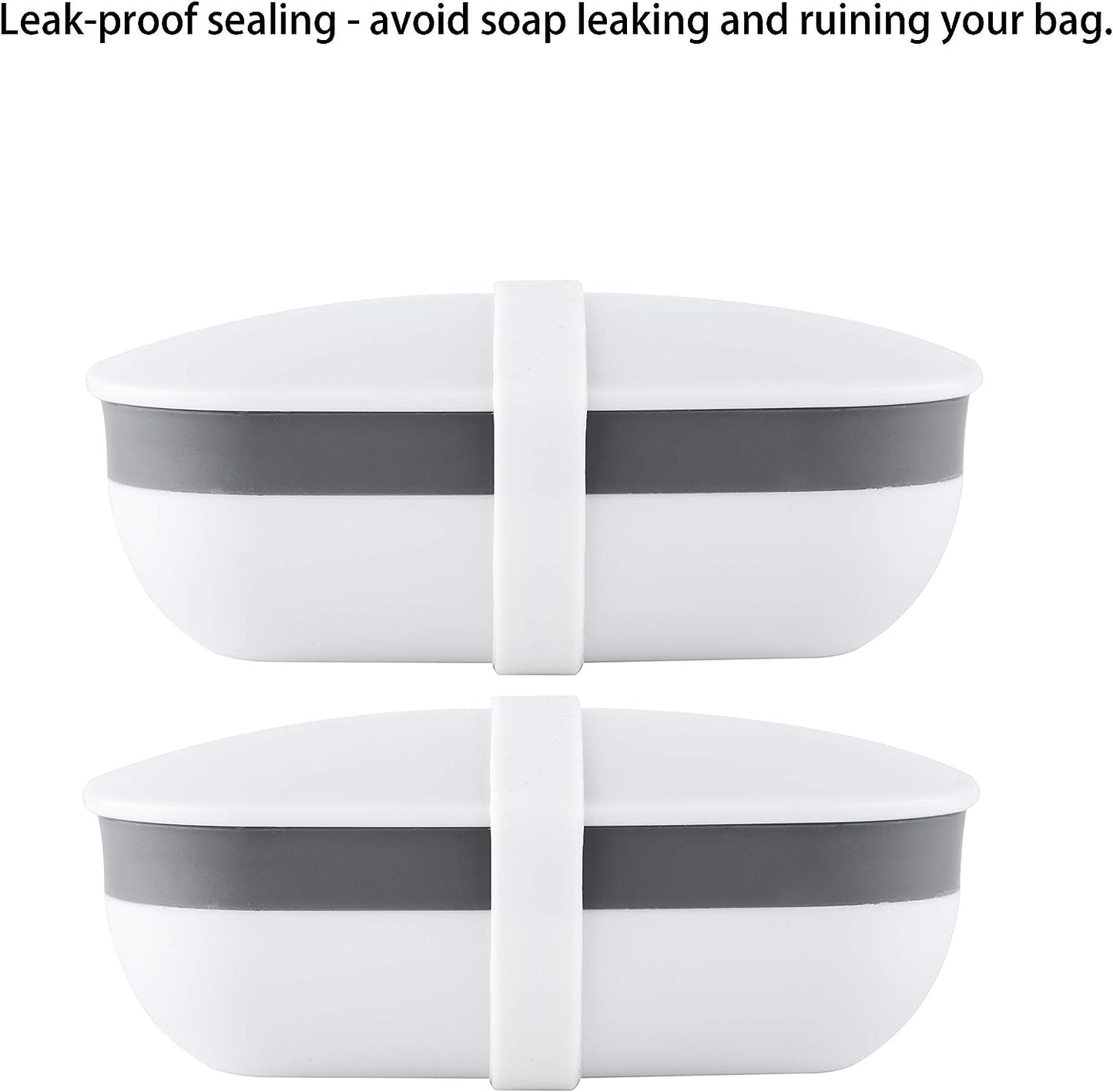 Number #1 Travel Soap Case Box Holder with Strong Sealing, Portable Leak Proof - White