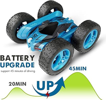 Remote Control Car for Kids, 360 ° Rotating Double Sided Flip RC Stunt Car, 2.4GHz 4WD Toy Car with Rechargeable Battery for 45 Min Play, Great Gifts for Boys and Girls Visit the Tecnock Store