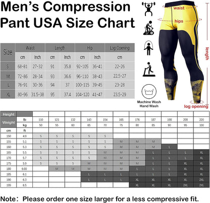 Compression Pants Men UV Blocking Running Tights 1 or 2 Pack Gym Yoga Leggings for Athletic Workout