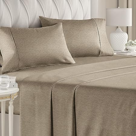 King Size Sheet Set - Breathable & Cooling - Hotel Luxury Bed Sheets - Extra Soft - Deep Pockets - Easy Fit - 4 Piece Set - Wrinkle Free - Comfy - Dark Grey Bed Sheets - Kings Sheets - Fitted Sheets