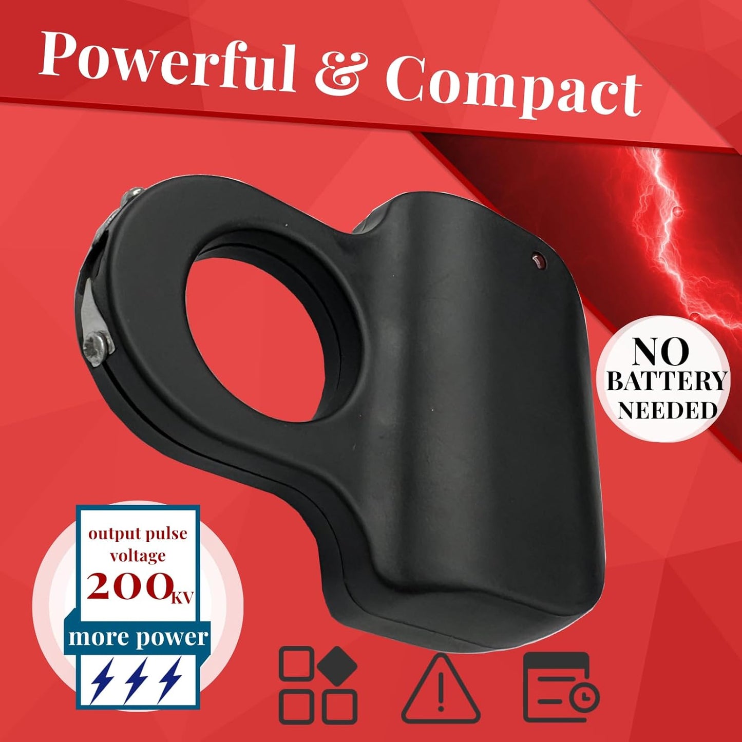 Stun Gun with Safety Switch Ideal Personal Defense Equipment for Self Defense with USB Charging