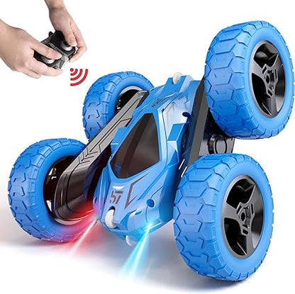 Remote Control Car for Kids, 360 ° Rotating Double Sided Flip RC Stunt Car, 2.4GHz 4WD Toy Car with Rechargeable Battery for 45 Min Play, Great Gifts for Boys and Girls Visit the Tecnock Store