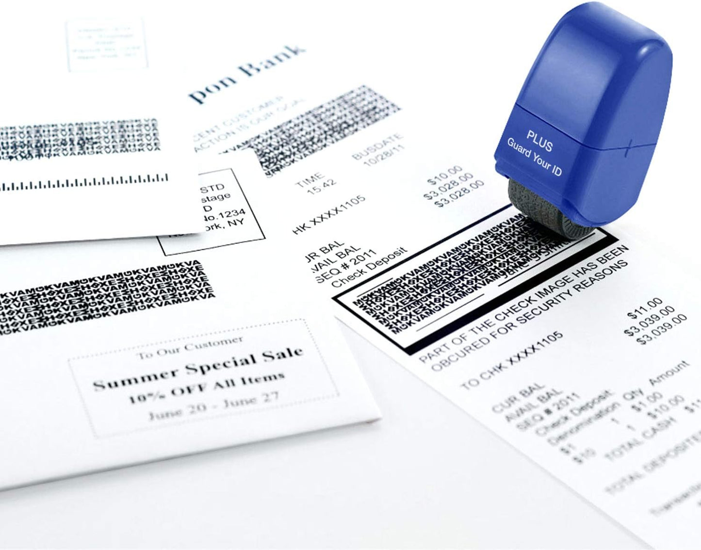 Guard Your ID Roller Identity Security Stamp Roller (Blue) IS-520CM