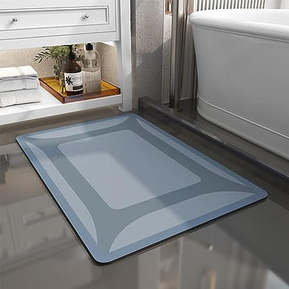 -Bath Rug-Quick Dry Absorbent Rubber Backed Thin Bathroom Rugs Fit Under Door-Bath Mats for Bathroom Floor Mat in Front of Sink-Shower Rug 17"X27.5"