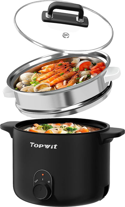 First-Class Electric Pot, 1.5L Non-stick Ramen Cooker, Multi-Function Hot Pot Electric for Pasta, Noodles, Steak, Egg, Electric Cooker with Dual Power Control, Over-Heating and Boil Dry Protection, Dorm Room Essentials, Green