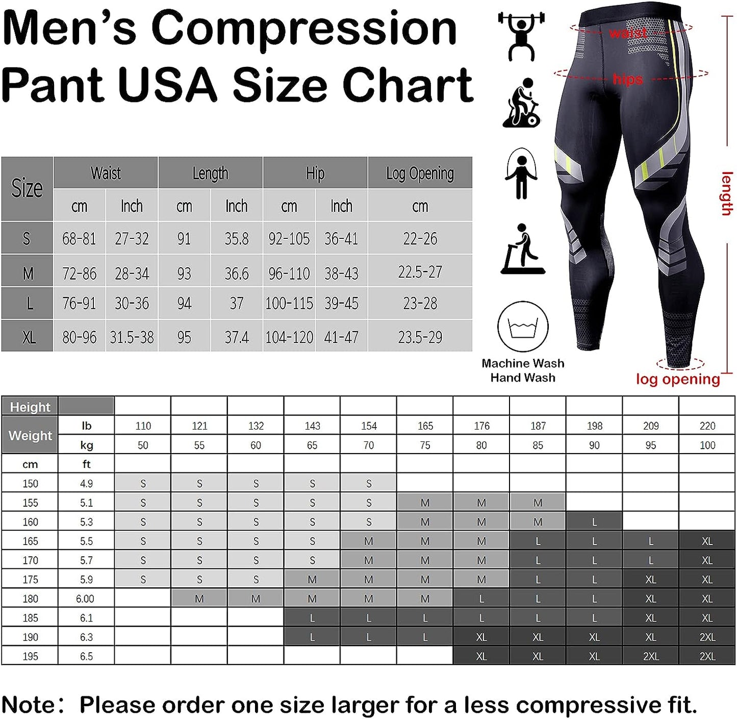 Compression Pants Men UV Blocking Running Tights 1 or 2 Pack Gym Yoga Leggings for Athletic Workout