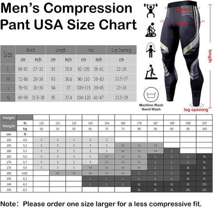 Compression Pants Men UV Blocking Running Tights 1 or 2 Pack Gym Yoga Leggings for Athletic Workout